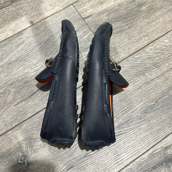 • Hermes • Men’s Alessandro Slip On Loafer
Navy Blue and Orange Leather 6.5 - Picture 4 of 7